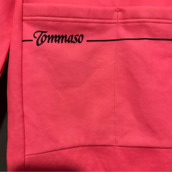 Vintage 1980 Tommaso Pink Biking shirt with back pockets and hood - Picture 4 of 9